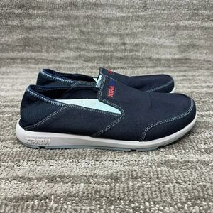 Women’s XtraTuf Sheng Fu Canvas Blue Slip ON Deck Loafer Shoes Size US 9.5